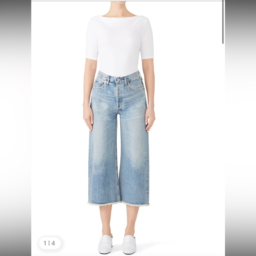 Citizens Of Humanity Emma High Rise Wide Leg Crop Jeans